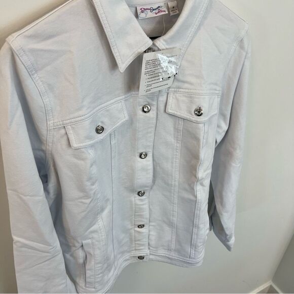 NWOT Quacker Factory Dream Jeannes Button Front Jacket | Size M - Picture 3 of 10